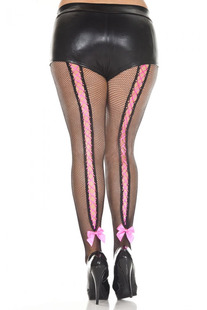 Music Legs Plus-size-corset-back-fishnet-pantyhose-laces-included  Plus Size Hosiery 2018 | Pantyhose Library