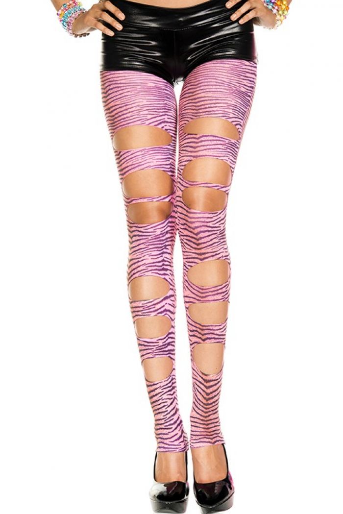 Music Legs Cut-out-zebra-print-leggings  Footles Panyhose 2018 | Pantyhose Library