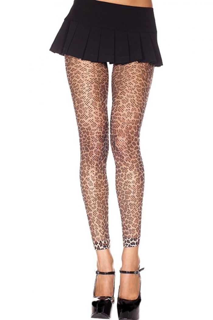 Music Legs Leopard-print-fishnet-leggings  Footles Panyhose 2018 | Pantyhose Library