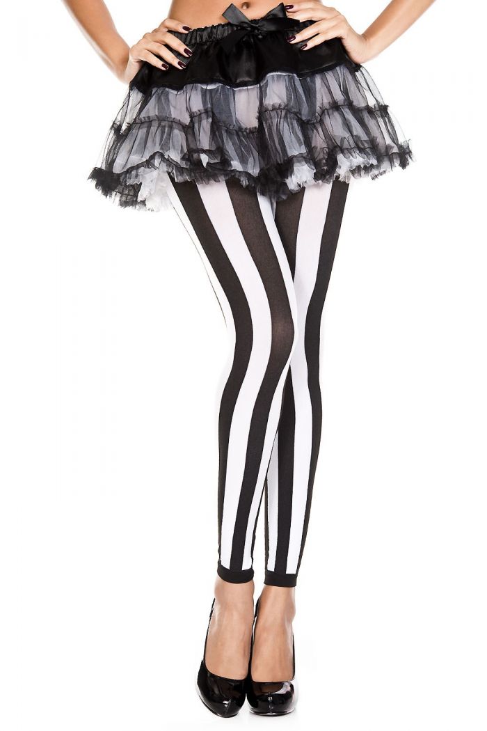 Music Legs Opaque-striped-leggings  Footles Panyhose 2018 | Pantyhose Library