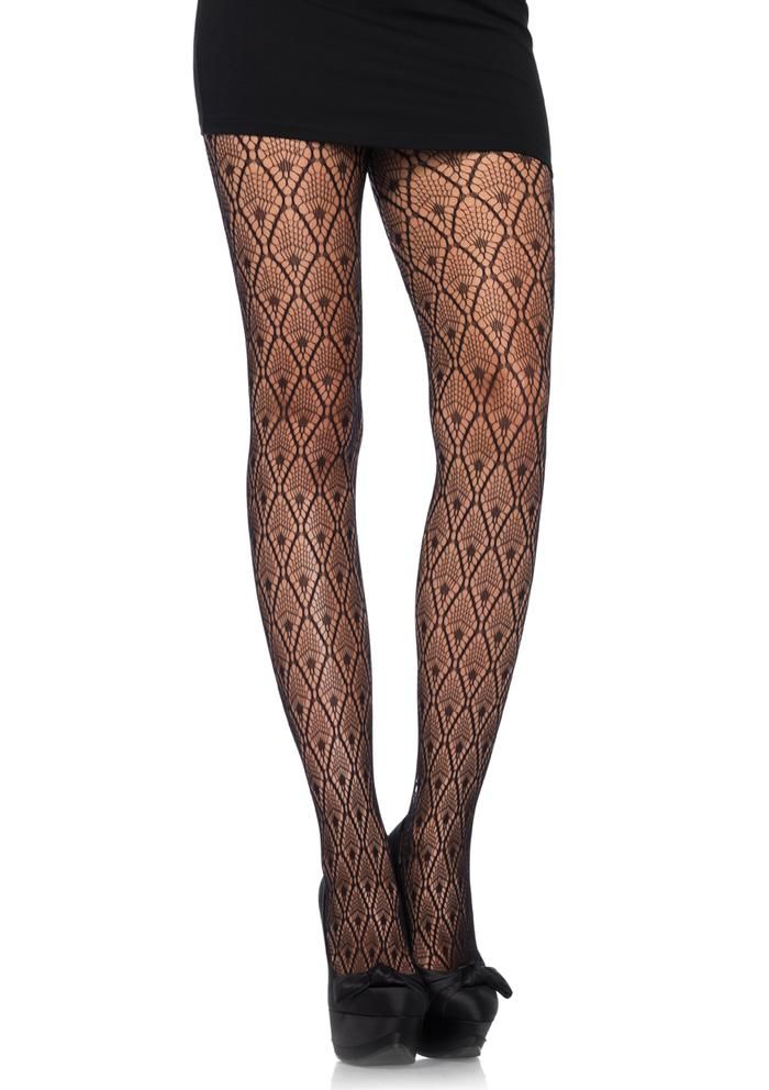 Leg Avenue Deco-lace-tights  Tights Catalog 2018 | Pantyhose Library