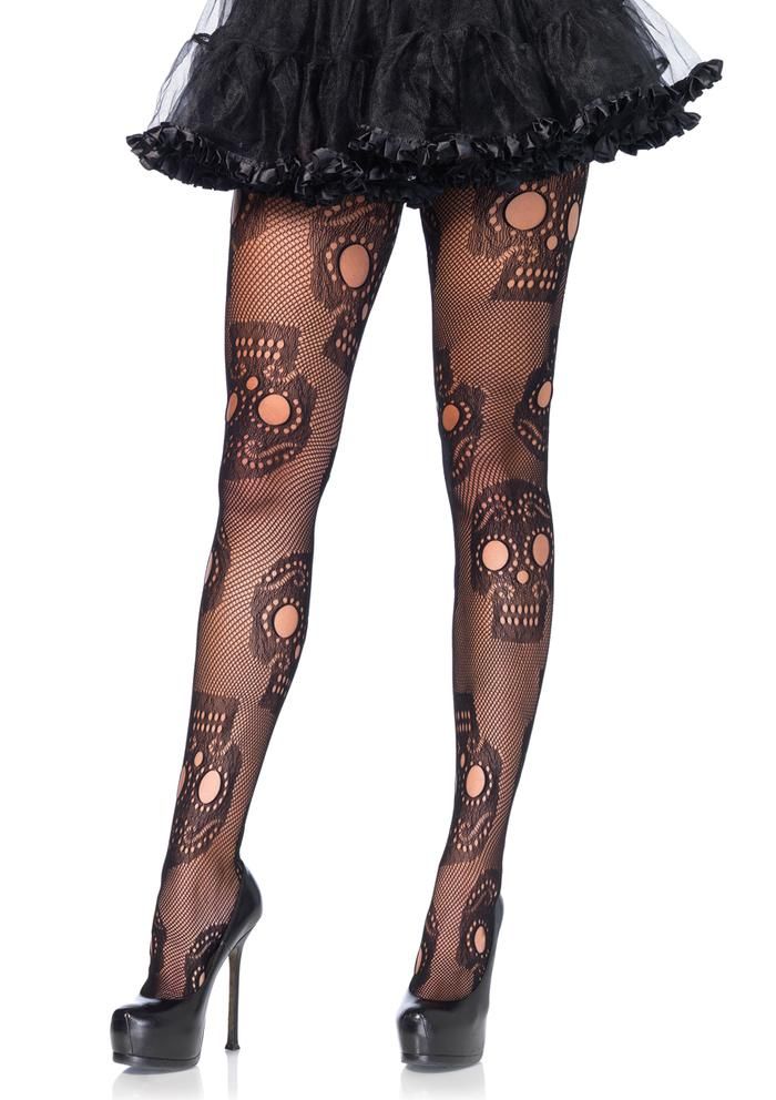 Leg Avenue Sugar-skull-pantyhose  Tights Catalog 2018 | Pantyhose Library
