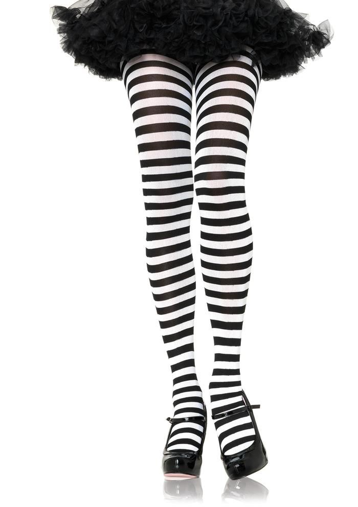 Leg Avenue Plus-size-striped-tights  Curvy Legs 2018 | Pantyhose Library