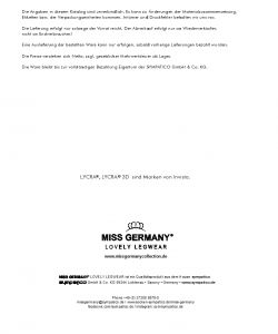 Miss Germany - Catalog FW 2018.19