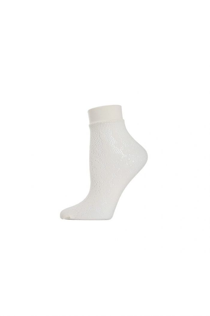 Natori Natori-floral-burnout-net-shortie-socks1  Legwear Catalog 2020 | Pantyhose Library