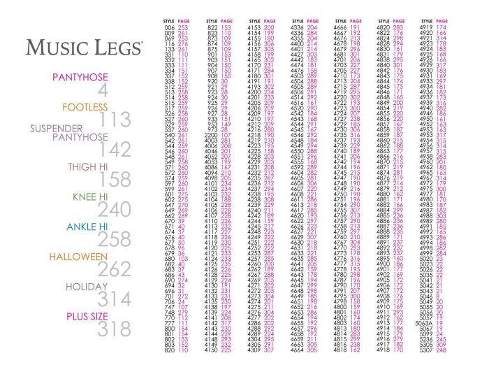 Music Legs Music Legs-hosiery Catalog 2019-2  Hosiery Catalog 2019 | Pantyhose Library