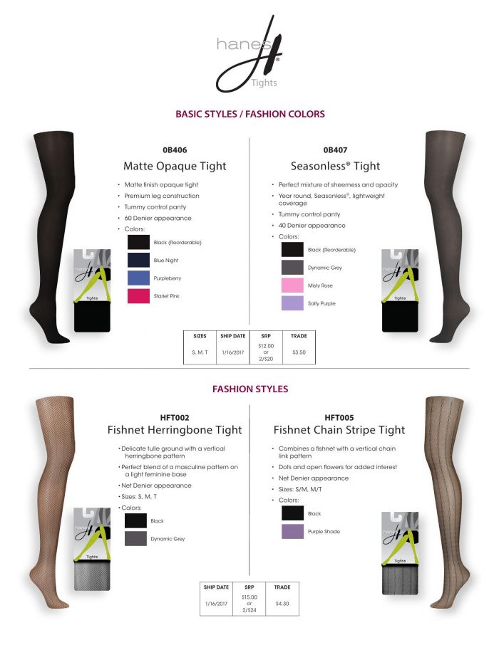 Hanes Hanes-ecatalog Legwear 2017-8  Ecatalog Legwear 2017 | Pantyhose Library