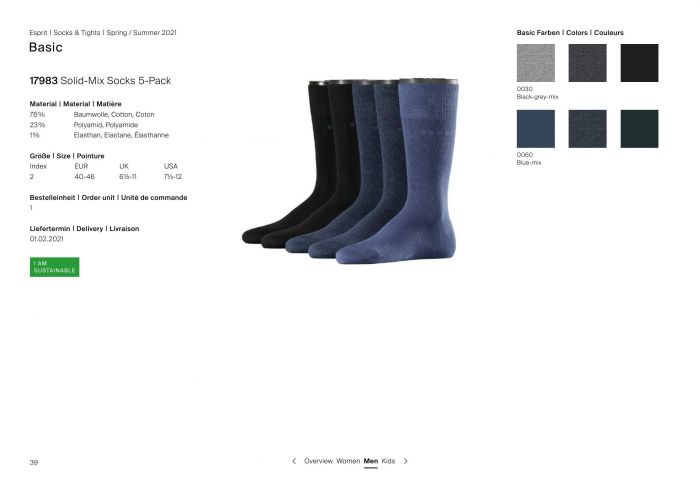 Esprit Esprit-basic Catalogue Ss21-39  Basic Catalogue Ss21 | Pantyhose Library