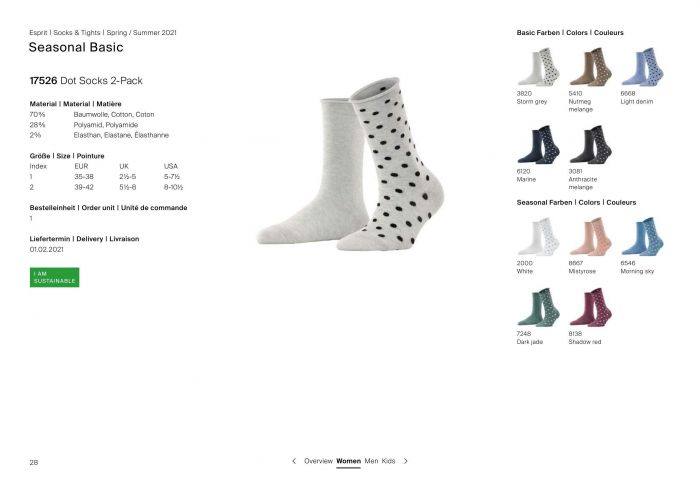 Esprit Esprit-basic Catalogue Ss21-28  Basic Catalogue Ss21 | Pantyhose Library