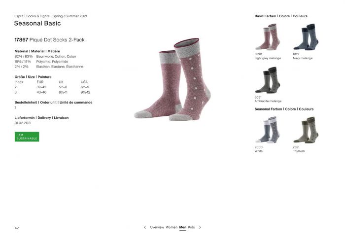 Esprit Esprit-basic Catalogue Ss21-42  Basic Catalogue Ss21 | Pantyhose Library