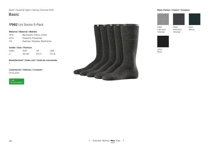 Esprit Esprit-basic Catalogue Ss21-38  Basic Catalogue Ss21 | Pantyhose Library