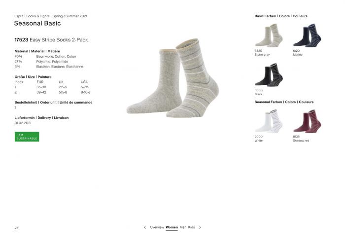 Esprit Esprit-basic Catalogue Ss21-27  Basic Catalogue Ss21 | Pantyhose Library