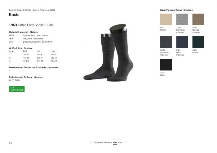 Esprit Esprit-basic Catalogue Ss21-34  Basic Catalogue Ss21 | Pantyhose Library