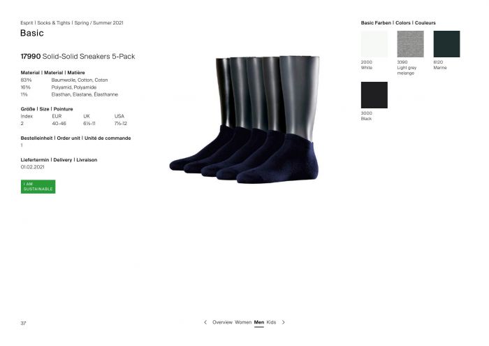Esprit Esprit-basic Catalogue Ss21-37  Basic Catalogue Ss21 | Pantyhose Library