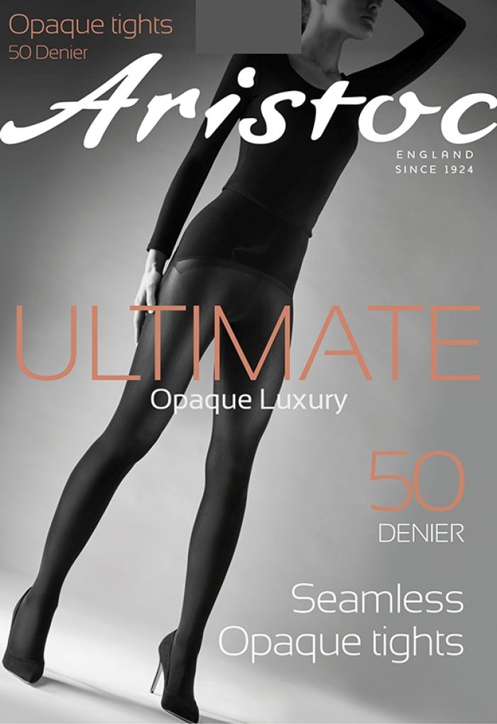 Aristoc Aristoc 50d Ultimate Seamless Opaque Tights Black  Opaques Collections2021 | Pantyhose Library