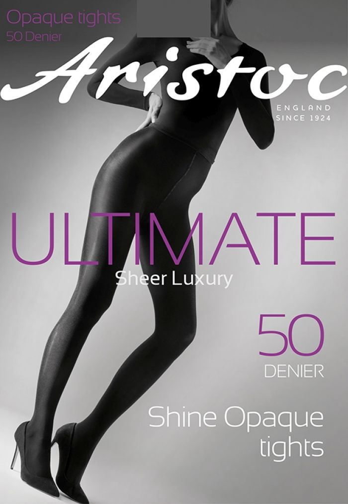 Aristoc Aristoc 50d Ultimate Shine Opaque Tights Black  Opaques Collections2021 | Pantyhose Library