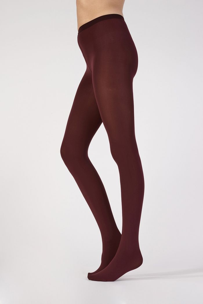 Aristoc Aristoc 80 Denier Microfibre Opaque Tights Wine  Opaques Collections2021 | Pantyhose Library