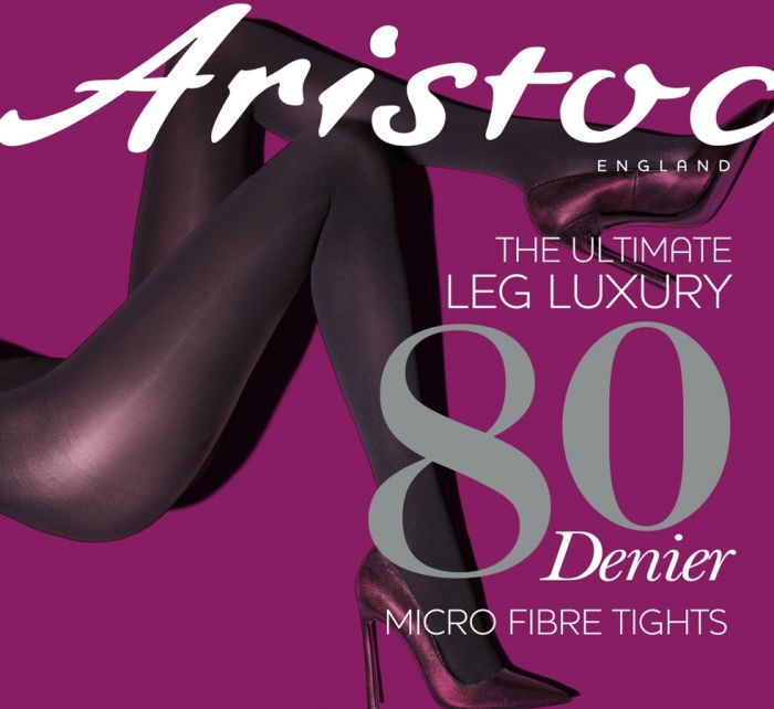 Aristoc Aristoc 80 Denier Microfibre Opaque Tights Black  Opaques Collections2021 | Pantyhose Library