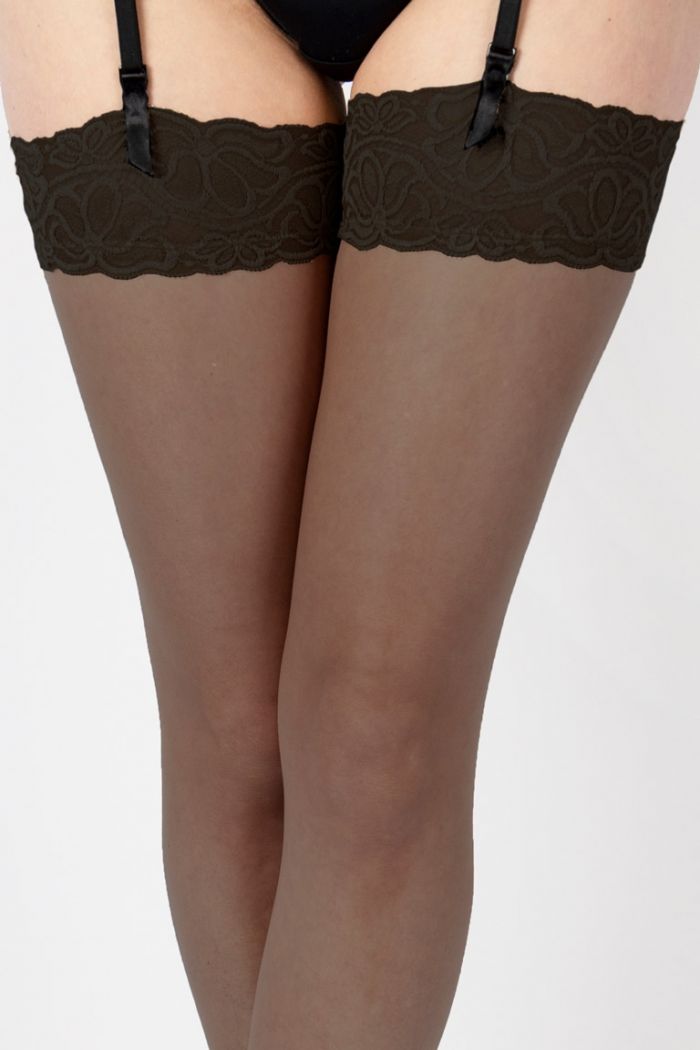 Aristoc Aristoc Lace Top Stockings Black  sensuous collections 2021 | Pantyhose Library