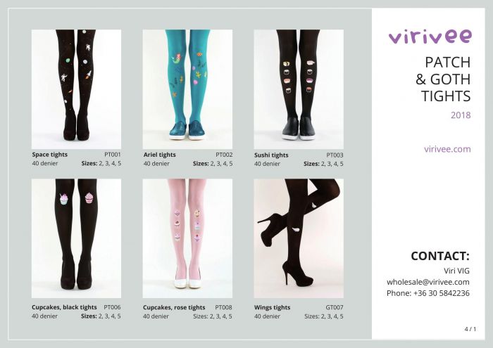 Virivee Virivee-patch Tights 2018-1  Patch Tights 2018 | Pantyhose Library