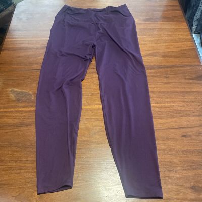 Piphany Plus Women's Size 3 Purple Ankle Stretch Pants Leggings Soft Fabric Poly