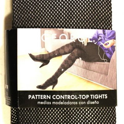 George Pattern Control Top Tights, Size 2, Color Black, New with Tags