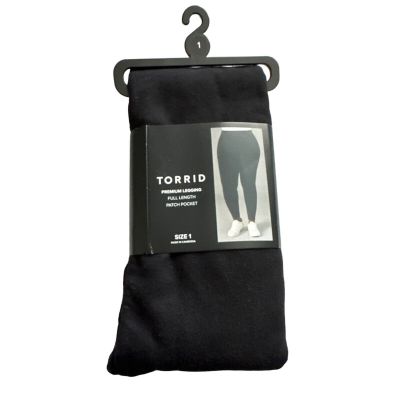 NWT Torrid Black Premier Leggings Full Length Patch Pocket Size 1X