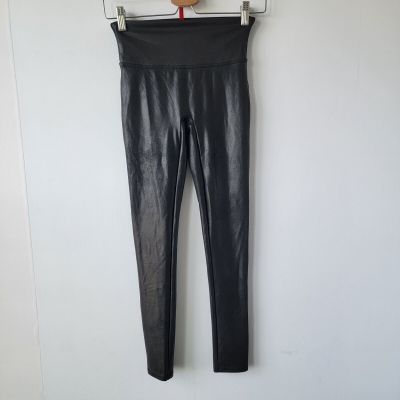 SPANX Faux Leather black Leggings size S