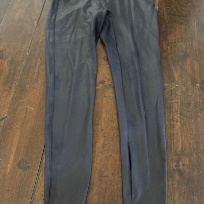 Lot Of 2 Spanx Faux Leather Leggings Women's XL Black & Burgundy - Moto Shiny