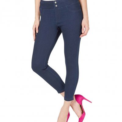HUE Womens Classic Smooth Denim Leggings Indigo Blue XXX-Large Plus Size 3X