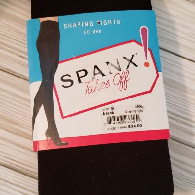 Spanx Takes-Off Black Women's Shaping Nylon Tights Size B NEW