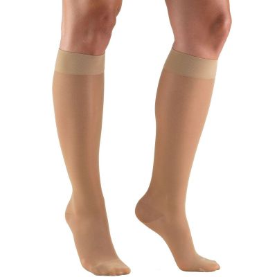 Truform Women's Stockings Knee High Sheer: 15-20 mmHg S LIGHT BEIGE (1773LB-S)