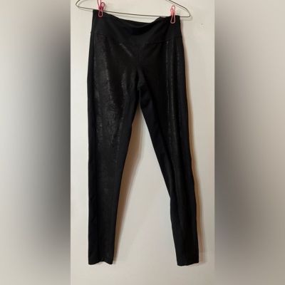 Zella Leggings Black Shimmer Front Small Women’s Casual Fashion Style Streetwear