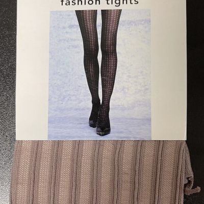 New Women's Attention Control Top Fashion Tights Size S/M Stocking Nude Stripe
