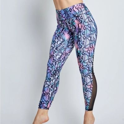 Schaad Luna Legging  Snake Print Mesh Panel Leggings yoga gym running workout