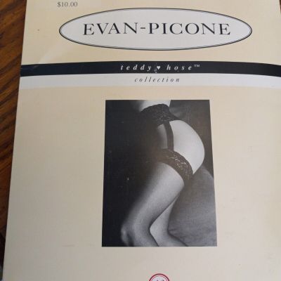 NEW Evan Picone Garter Stocking Combination Size Medium Black Onyx Style 646
