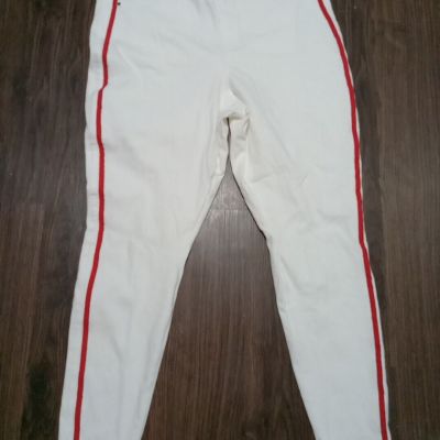 Hue leggings size Womens Plus 3x NEW WITH TAGS White Red Racing Stripes
