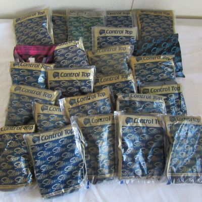 Lot Of 24 Vintage Silkies Pantyhose Various Assortment Sz M to Queen X-L USA