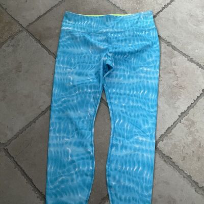NEW Lands’ End Reef Blue Active Seamless 7/8 Length Leggings, Size 1X (16W-18W)