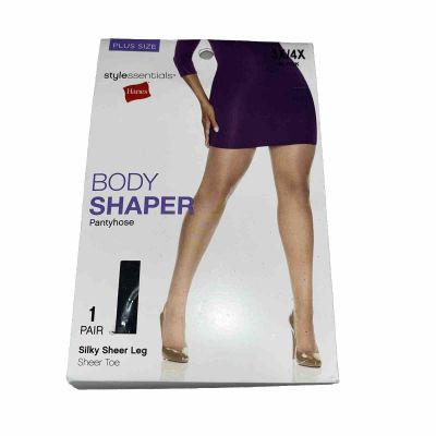 Hanes Style Essentials Body Shaper Pantyhose 3X - 4X Black
