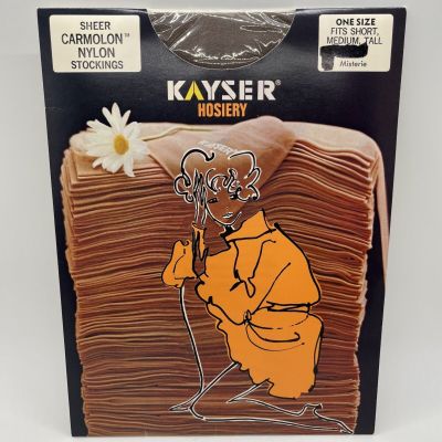 Vintage Kayser Hosiery Sheer Carmolon Nylon Stockings - One Size - Misterie