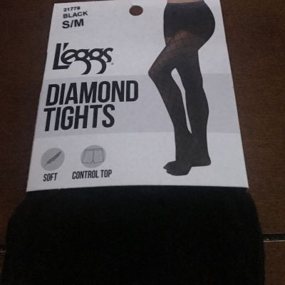 Leggs  DIAMOND Tights S/M MICROFIBER TIGHTS BLACK Control Top Soft 21779