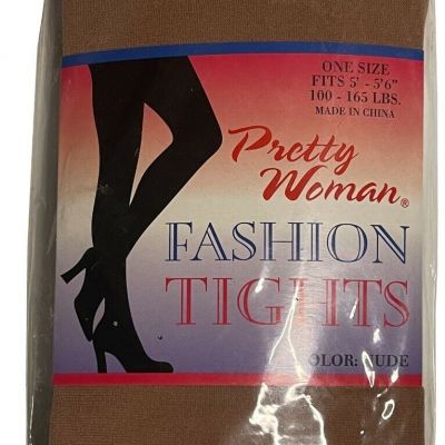 PRETTY WOMAN Nude Pantyhose Fashion Tights, fits 5' - 5'6