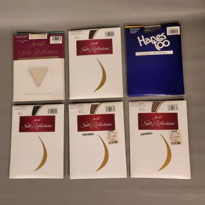 Lot of Hanes 6 Silk Reflections Hanes Too Size CD Brown Black Pearl