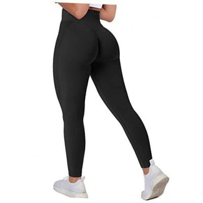 Butt Lifting Workout Leggings for Women High Waisted Yoga Medium (#1) Black