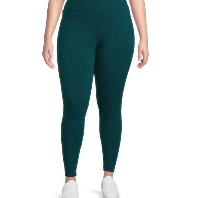 New Terra & Sky Emerald Forest High Rise Fitted Leggings Plus Women size 2x