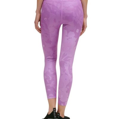 DKNY Womens Purple Moisture Wicking Style Active Wear High Waist Leggings M