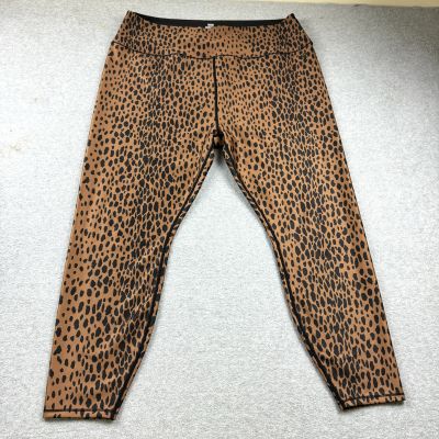 Good American Leggings Womens Size 4XL Cheetah Slimming Sleek Chic High Rise