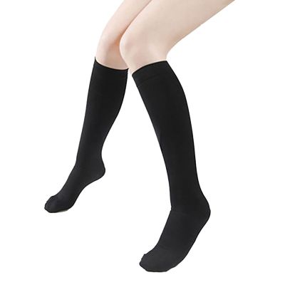 Below Knee Socks Skin-friendly Warm Women Below Knee Socks Leggings Solid Color