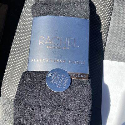 Rachel Rachel Roy Fleece Lined Footless Tights Size M/L Black 2 Pairs